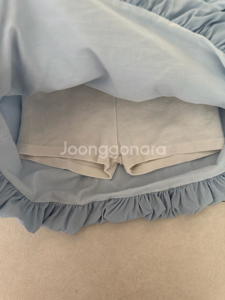포크칩스 조끼 벌룬스커트 세트 (2가지) 하늘색 XL--5
