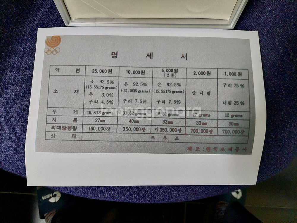 88올림픽 기념주화 6종 세트--2