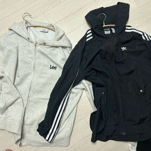 Lee 후드집업 & 아디다스 바람막이 두개에 10만원