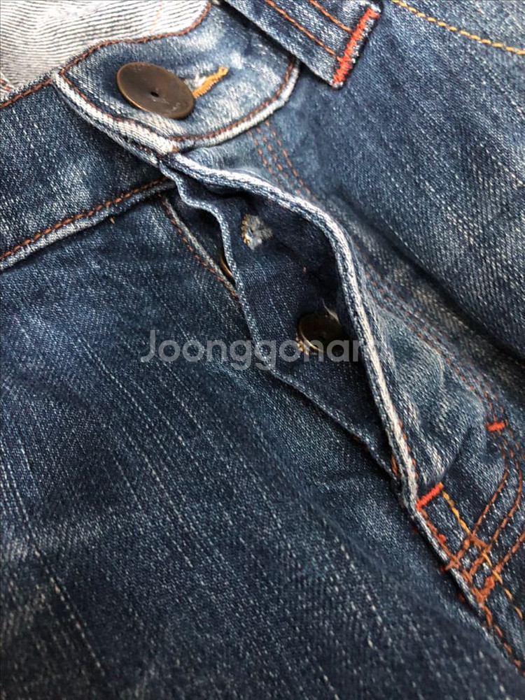 아르마니 009 빈티지 워싱 컴포트핏 데님팬츠 31--5