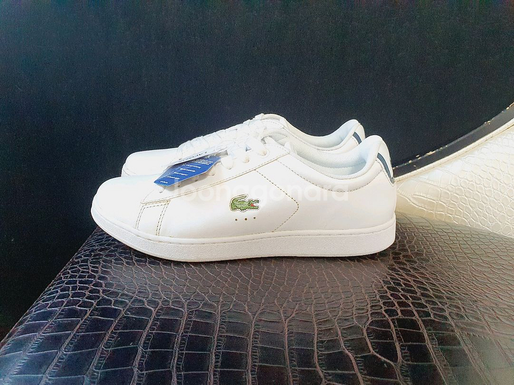 (새상품)LACOSTE 라코스테 소가죽 남성 화이트 스--0