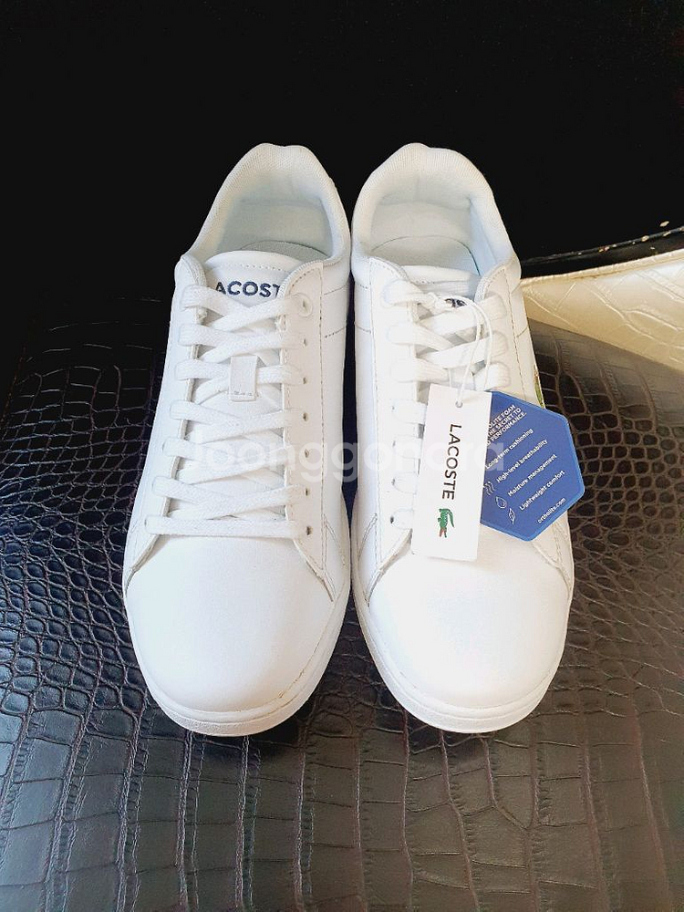 (새상품)LACOSTE 라코스테 소가죽 남성 화이트 스--1