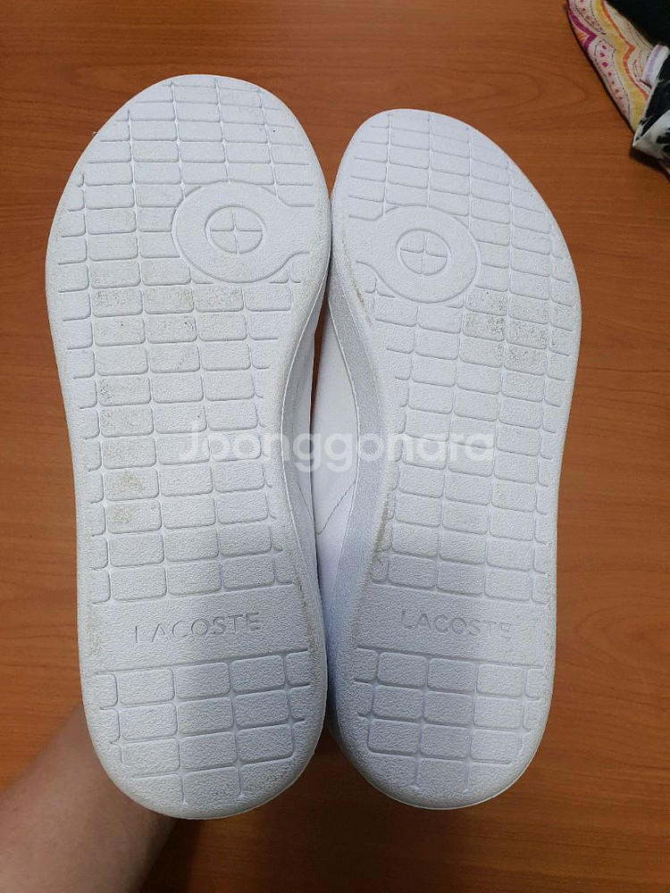 (새상품)LACOSTE 라코스테 소가죽 남성 화이트 스--9