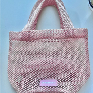스타벅스 핑크 메쉬백