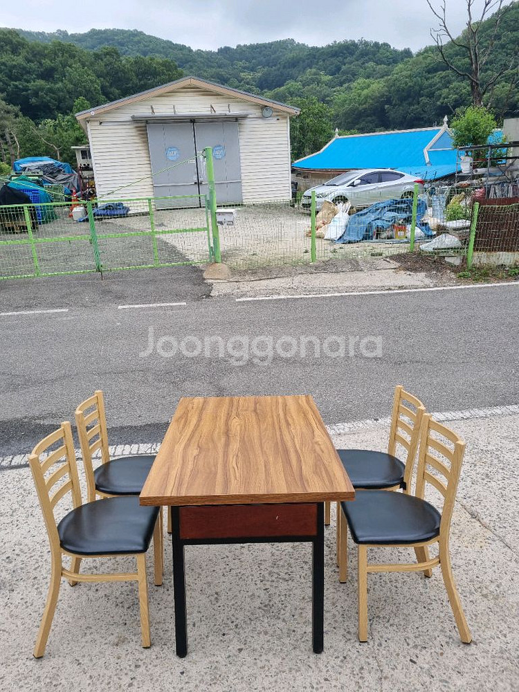 4인 식당 테이블 의자세트--1