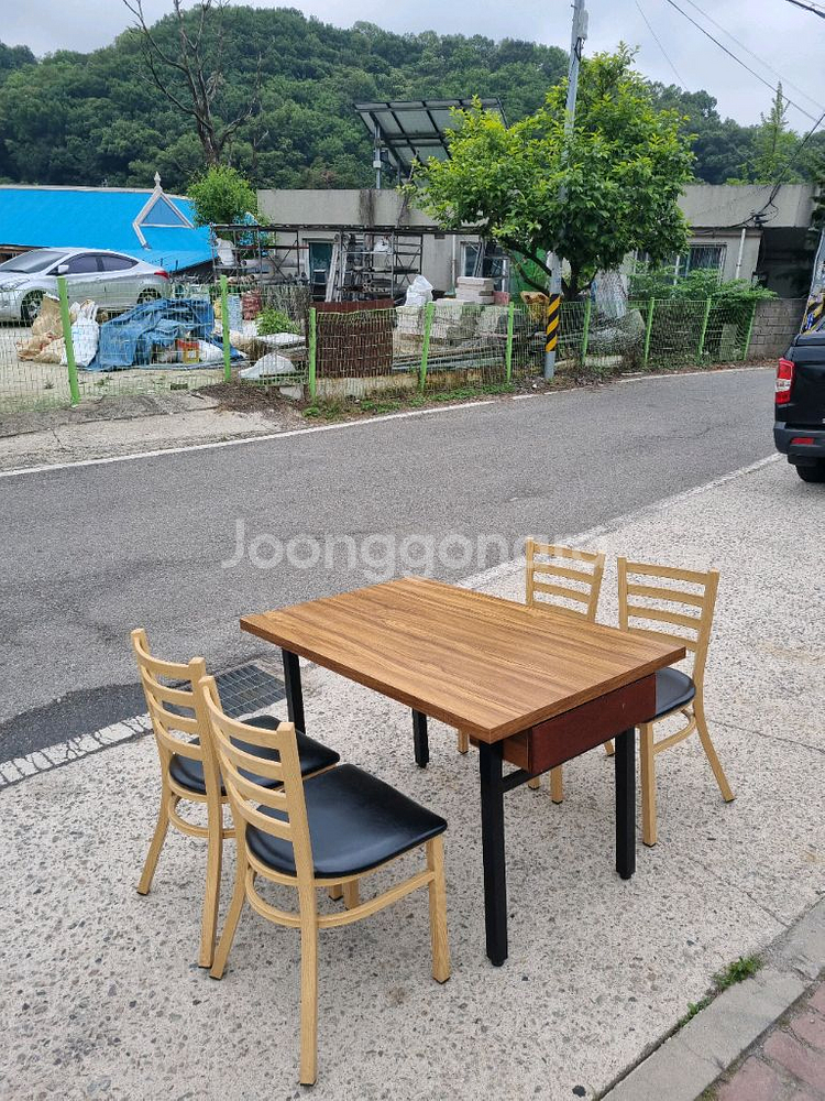 4인 식당 테이블 의자세트--2
