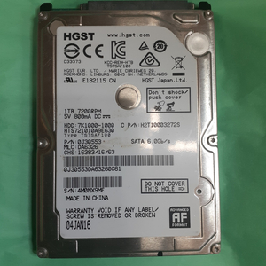 7200RPM 32M 노트북하드 히타치 HDD 1TB