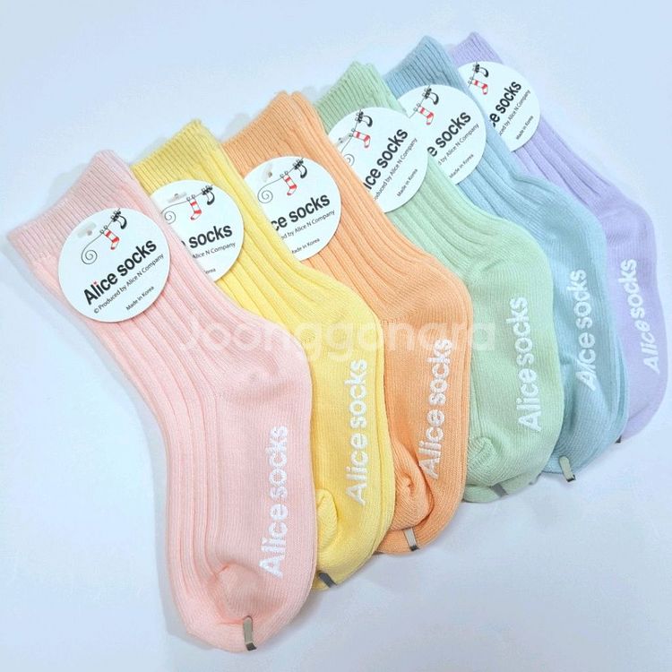 아동 골지양말 파스텔톤 양말 촬영용 새상품--0