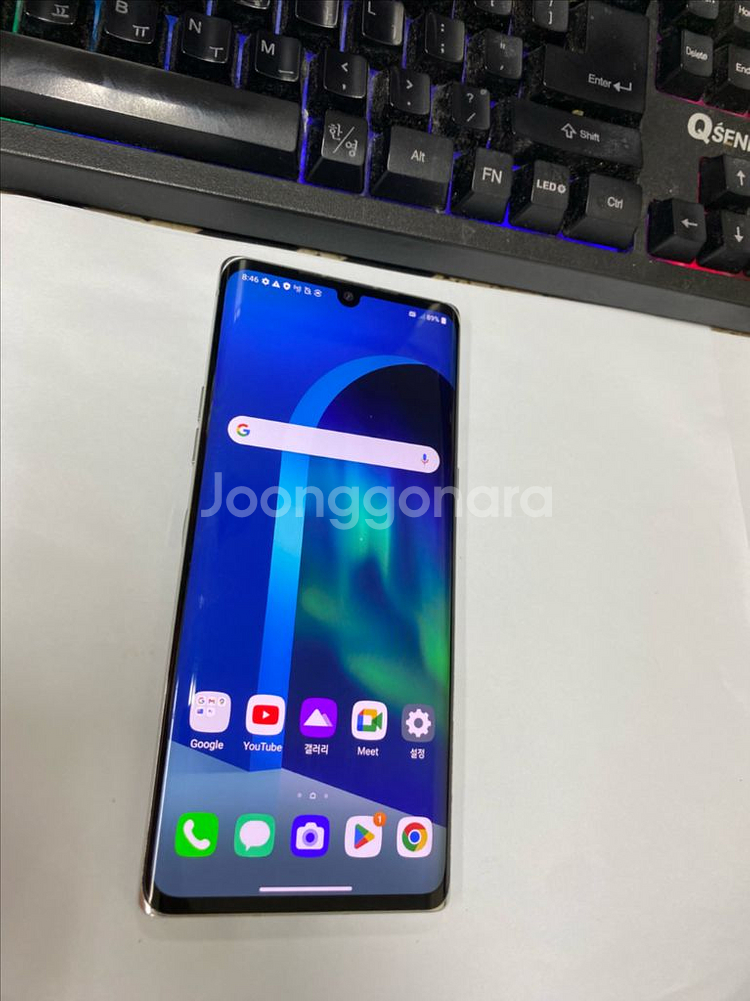 자급제 LG 벨벳 화이트 A급 128G 무잔상--1