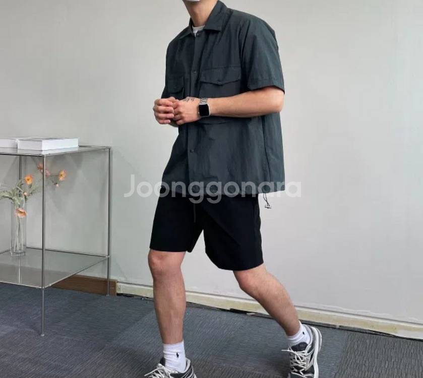 나일론 셔츠 반팔 자켓--0