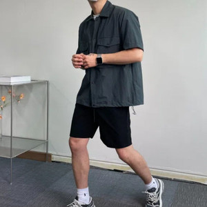 나일론 셔츠 반팔 자켓