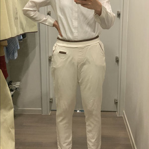 아이보리 겨울 면바지 L (무료)