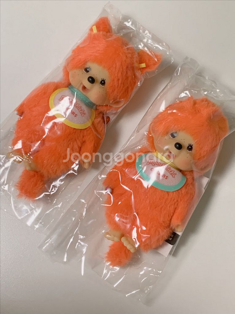 몬치치 인형 키링 컬러즈 오렌지 주황 코랄--1