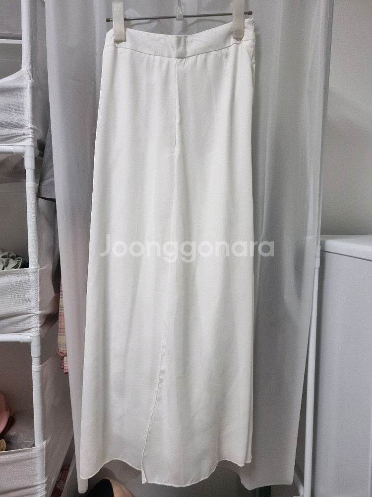 화이트 쉬폰 바지--0