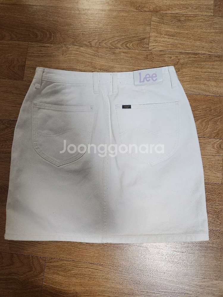Lee 화이트데님스커트 라지사이즈 상태좋음--1