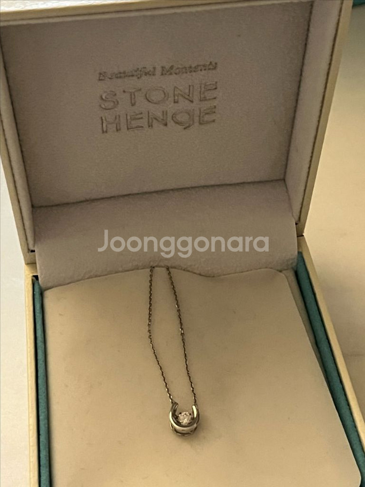 스톤헨지 럭키유 스텔라 실버 목걸이 N0141--0