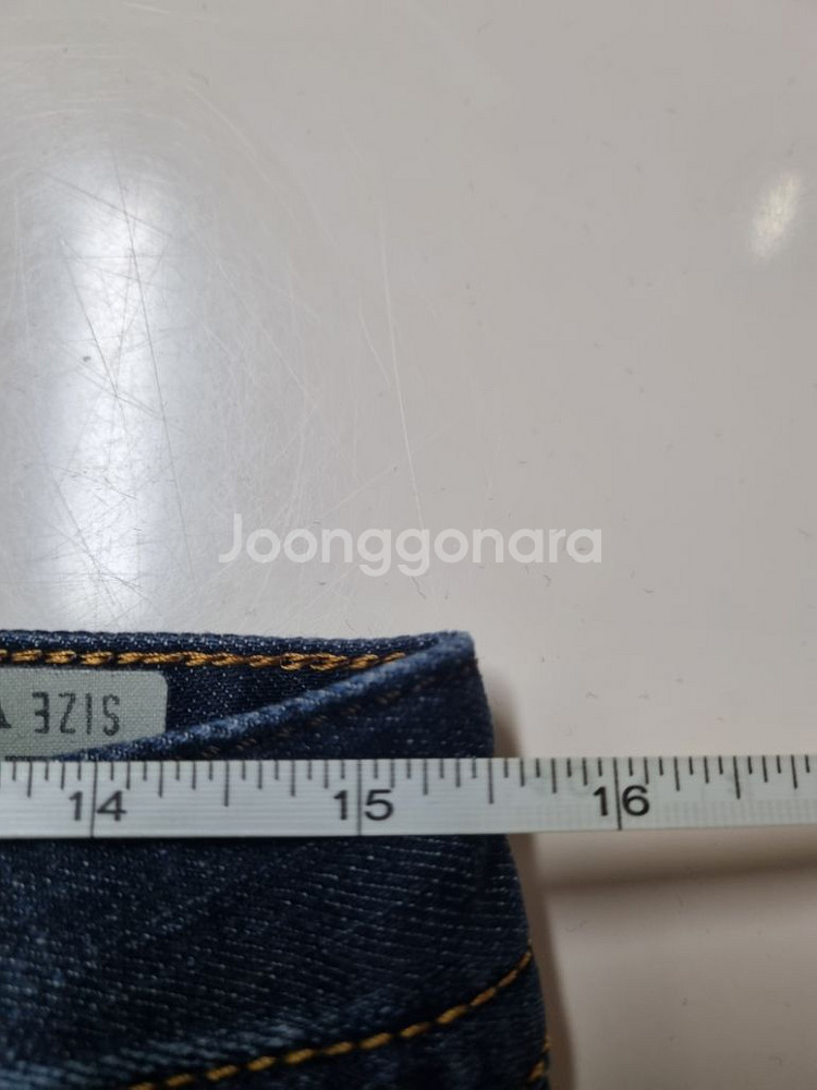 29)디젤 가죽패치 워싱 데님 생지 일자 명품청바지--8