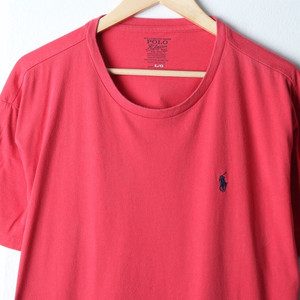 (L-XL) 폴로 랄프로렌 반팔 티셔츠 레드 포니