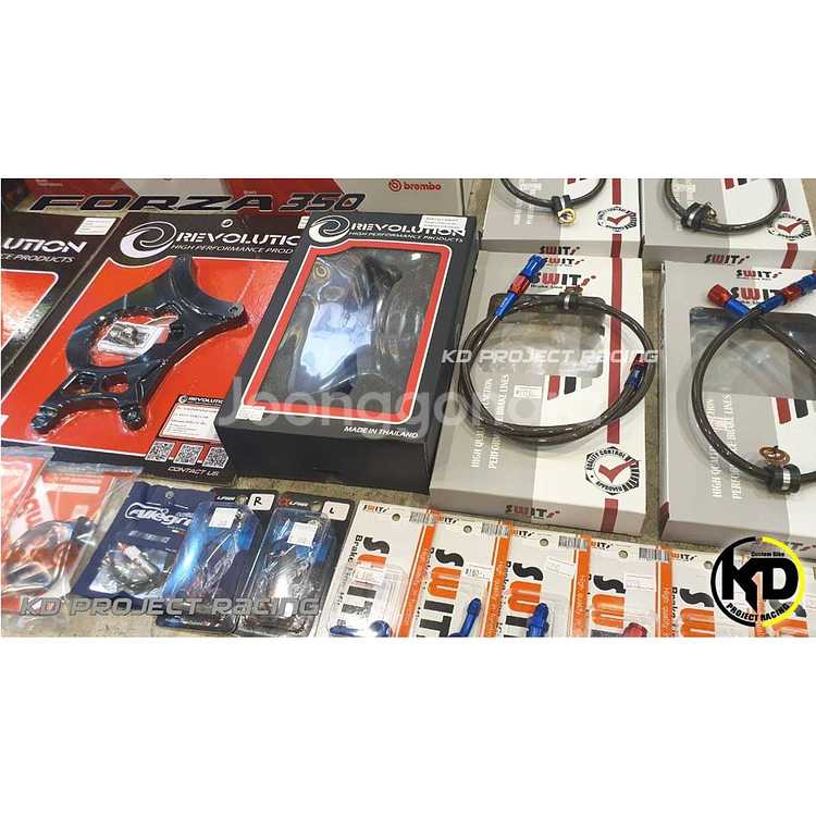 포르자350 브렘보4POT 브레이크셋트 정품--1