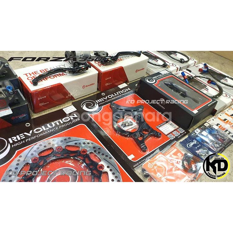 포르자350 브렘보4POT 브레이크셋트 정품--2