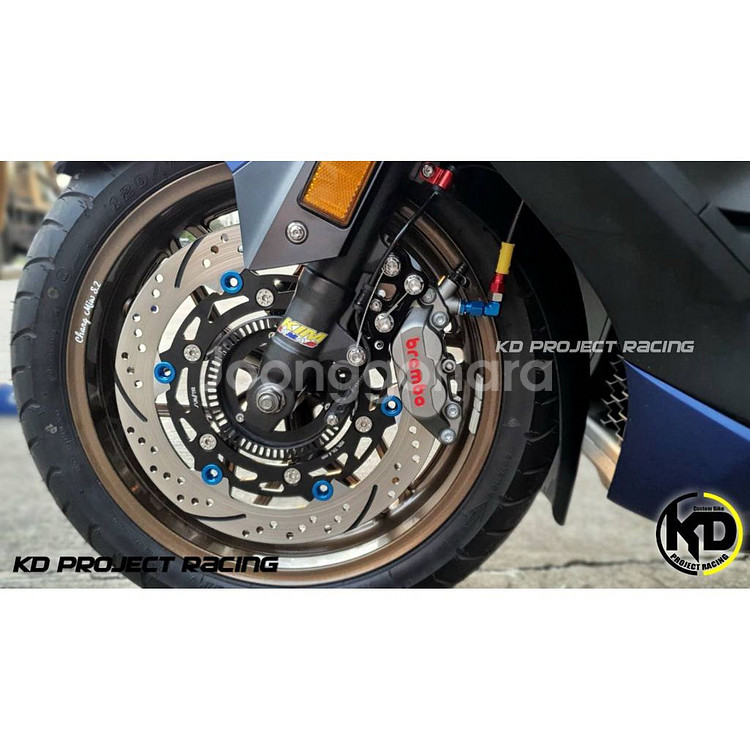 포르자350 브렘보4POT 브레이크셋트 정품--8