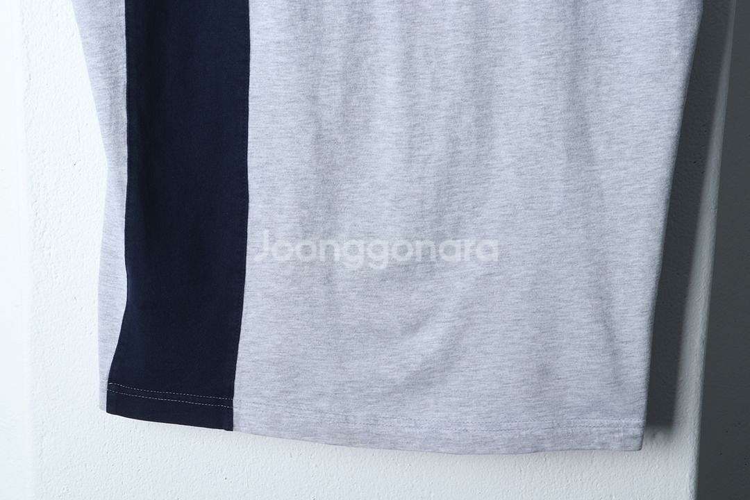 (M) 타미힐피거 반팔 티셔츠 로고 그레이 올드스쿨--1