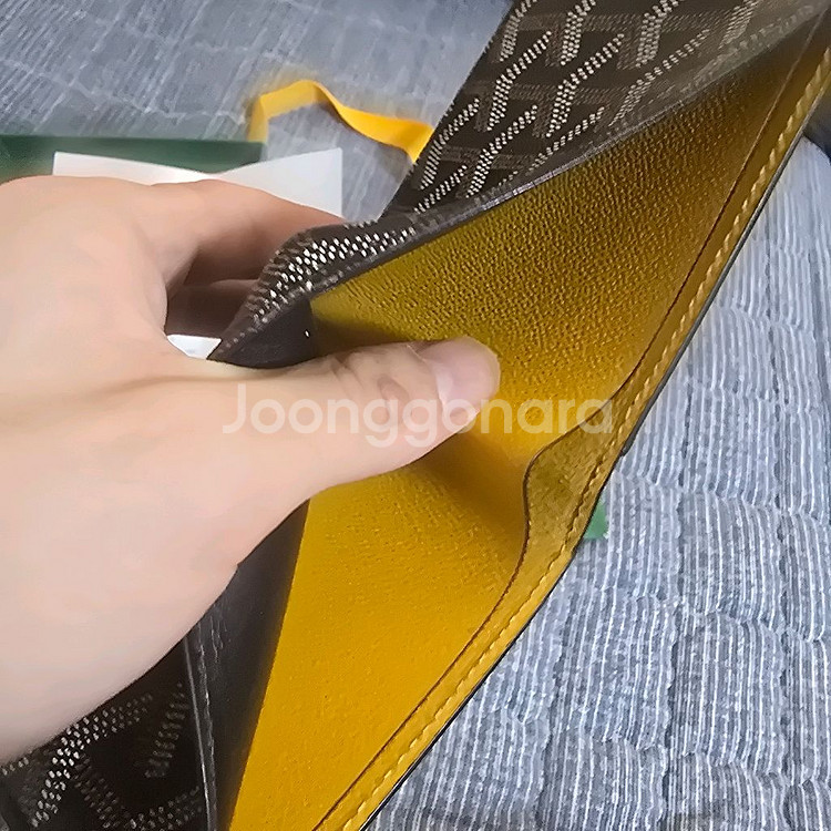 고야드 빅투와르 반지갑 (블랙/브라운)--5