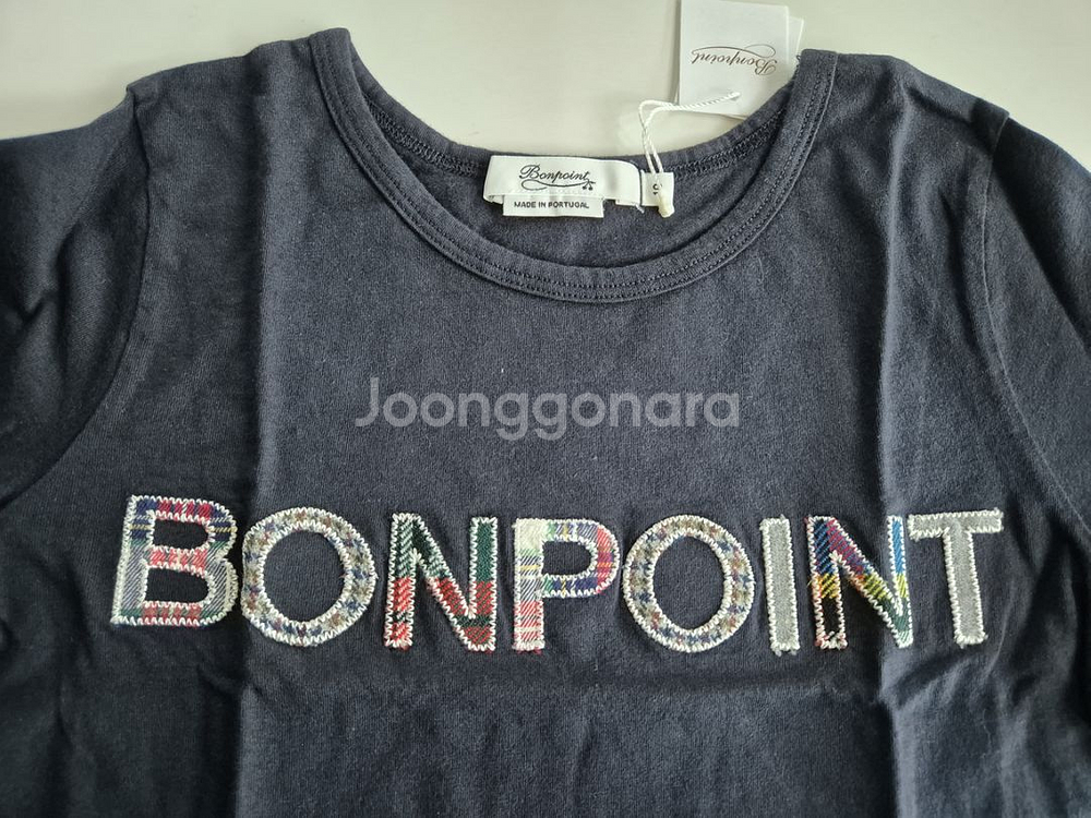 (새상품) 봉쁘앙 자수 패치 로고 티셔츠 10세 사이즈--1