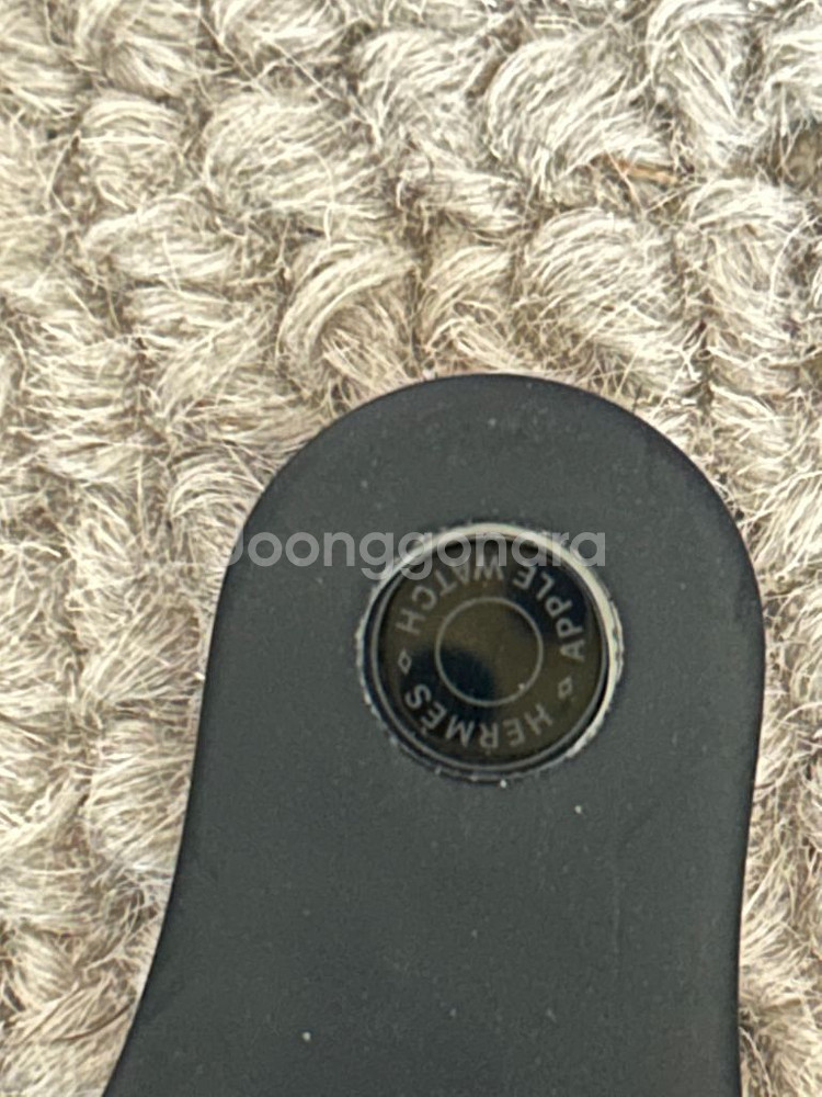 에르메스 애플워치 44-45남성용 블랙 고무밴드--2