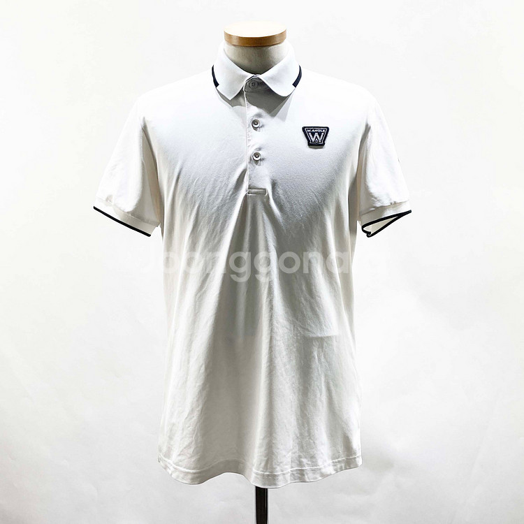 와이트앵글 남성카라반팔 스판 화이트100--0