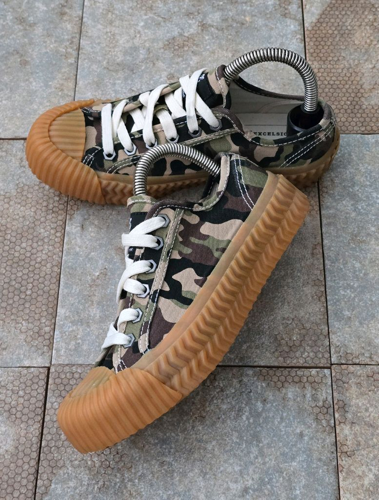 (220)엑셀시오르 카모 캔버스 스니커즈 운동화 이미지