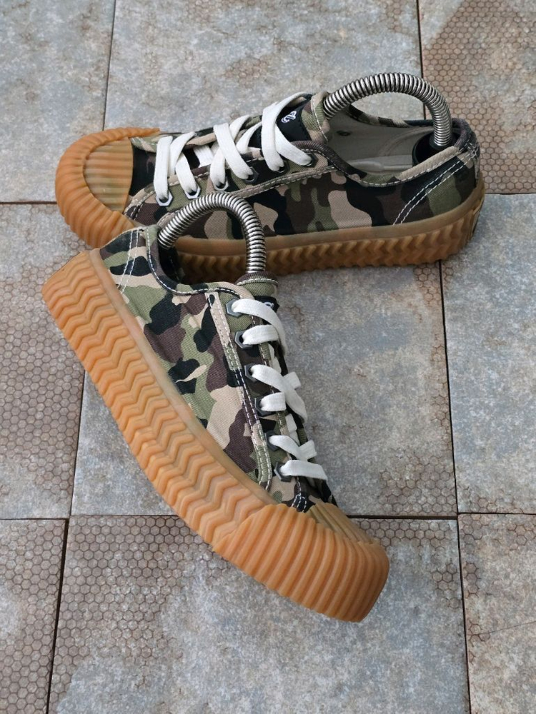 (220)엑셀시오르 카모 캔버스 스니커즈 운동화 이미지