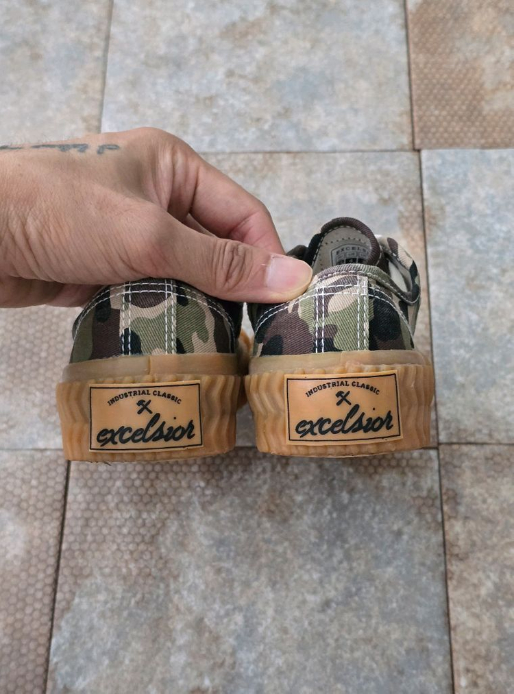 (220)엑셀시오르 카모 캔버스 스니커즈 운동화 이미지