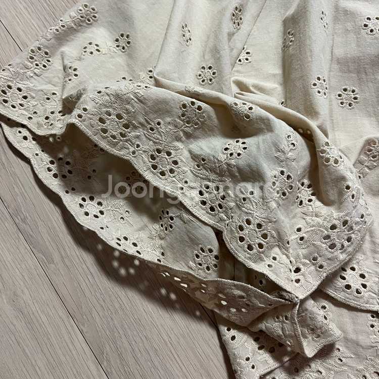로즈베이 펀칭 면 아일렛 후드 케이프 블라우스 가디건--3
