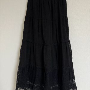 [새상품] 블랙 레이스 캉캉 롱 치마