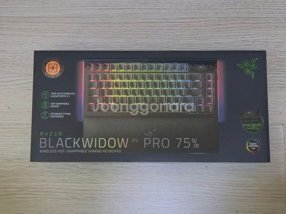 레이저 블랙위도우 V4 PRO 75% US--0