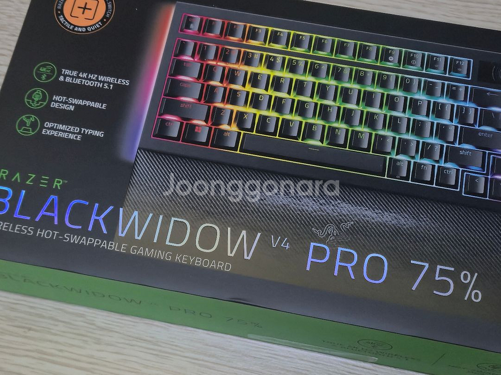 레이저 블랙위도우 V4 PRO 75% US--1