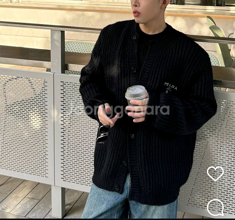 남자 프라다 라운드 가디건--0