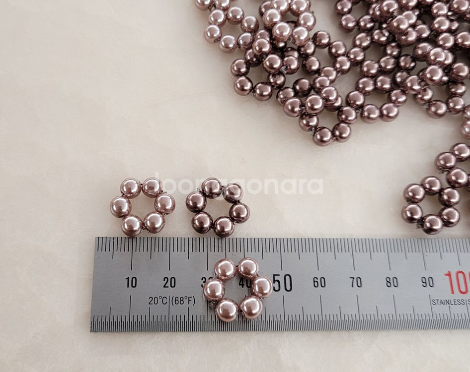 링장식 브라운2색 18미리 100개 일괄--1