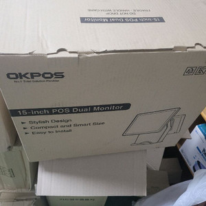 OKPOS 15인치 듀얼 POS 모니터 새상품