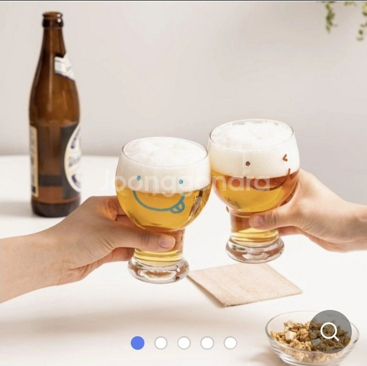 쓰임 스마일 맥주잔 6p--1