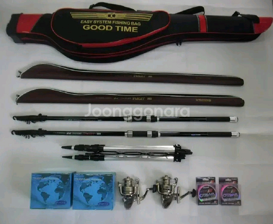 (택포)카본원투대360 2대+5000번릴2대+받침대--0