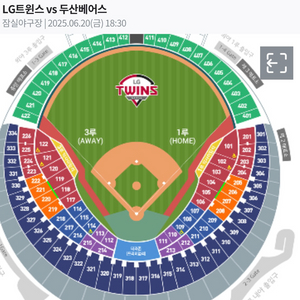 6/20엘지 두산 1루,3루 외야,네이비 2연석,4연석