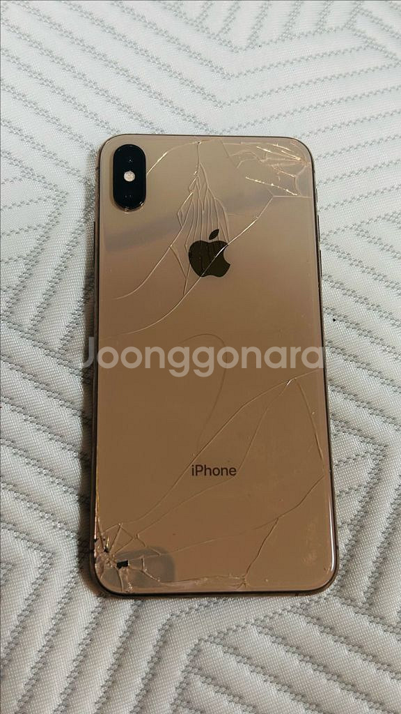 아이폰 XS max 골드 액정/뒷판 파손 공기계 256--2
