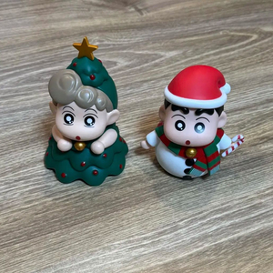 (일괄) 짱구 짱아 크리스마스 피규어