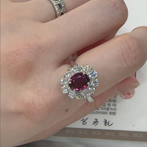 18k 천연루비2.19ct 다이아몬드 반지