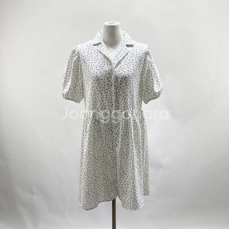 Lin s girl 플라워 쉬폰카라반팔원피스 55-66--0