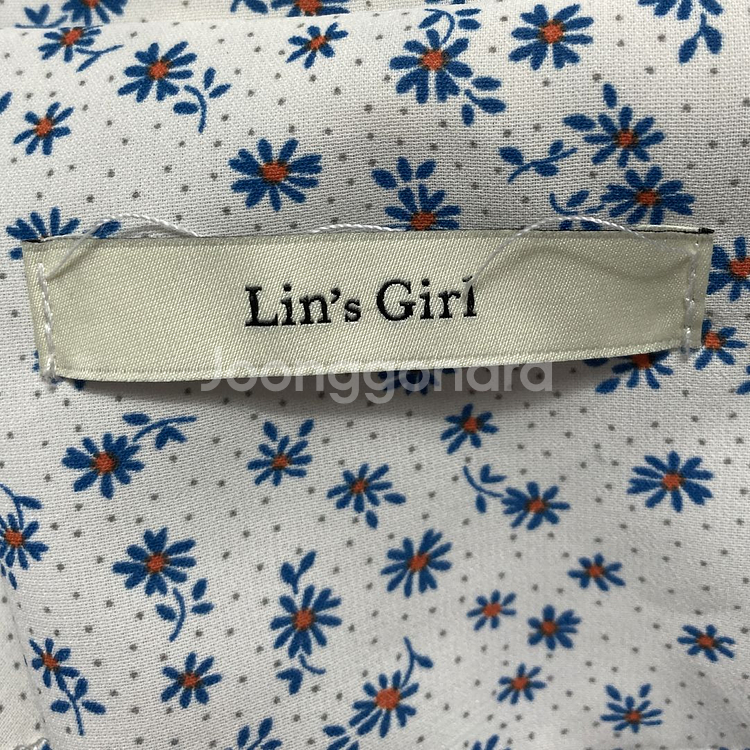 Lin s girl 플라워 쉬폰카라반팔원피스 55-66--3