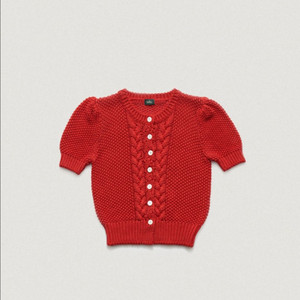 더바넷 red hammock linen cardigan