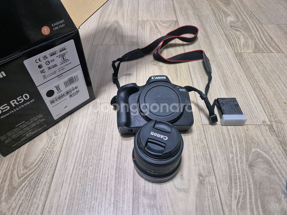 캐논 r50 18-45 미러리스 카메라 박스포함--1